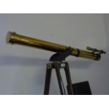 Antique cased celestial telescope with tripod Century 2266 by Broadhurst Clarkson of London with