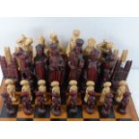 Ornate chess set complete with board