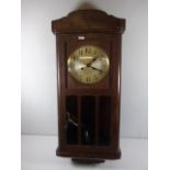 Large mahogany cased wallclock