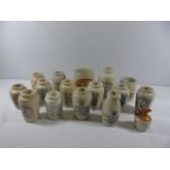 16 Cream ware pottery jars