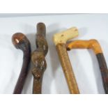 4 Various walking sticks