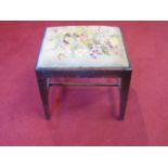 Floral tapestry seated stool