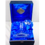 Boxed ships decanter etched QEII