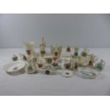 Assorted crested ware to include Arcadian and Carlton approx. 23 pcs