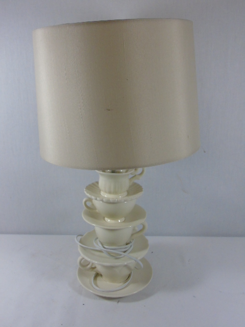 Modern art tea cup lamp and shade