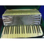 Cased piano accordion by Settimio