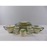 17 pieces of Burleigh ware tea ware