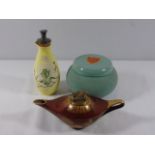 7 Pieces of Carlton ware including a rouge royal table lighter