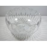 Large heavy cut glass fruit bowl approx. 11" dia