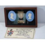 Comemmorative Silver Jubilee of Queen Elizabeth Wedgwood plaques