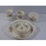 Royal Albert Moss Rose tea ware approx. 21 pieces