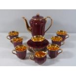 Wade red and gilt tea set approx. 15 pieces