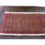 2 Small vintage handmade Persian rugs both with fr