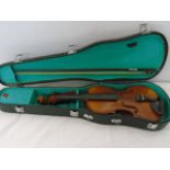 Violin and bow in hard case