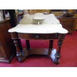 Antique mahogany marble topped duchess wash stand