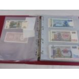 Album of assorted vintage bank notes