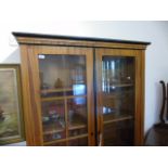 Mahogany glazed bookcase