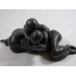 Modern design sculpture of a loving couple