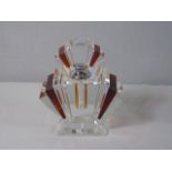 Amber glass and clear glass fan scent bottle