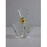 Small cut glass scent bottle approx. 3.5" tall