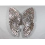 Pair of stylized angle wings wall hangings approx. 18" long