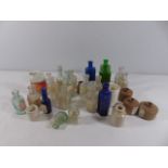 Qty of antique and glass stoneware bottles