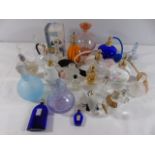 Large selection of various scent bottles and atomisers