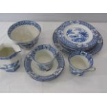Approx. 21 pieces of blue and white china marked Woods & Son