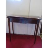 Antique mahogany fold over tea table