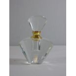 Cut clear glass scent bottle