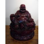 Very large figure of buddha in traditional pose approx. 24" tall 22" wide