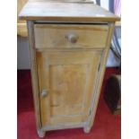 Pair of antique pine bedside cabinets
