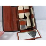 Cased traveling vanity set