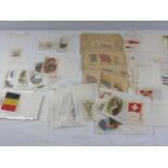 Qty of assorted silk cigarette cards including flags