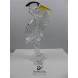 Swarovski crystal figure of a stork with box