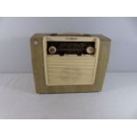 Vintage Ekco faux snake skin cased battery operated radio