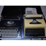 2 Vintage portable typewriters