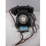 Vintage Bakelite telephone with modern wiring