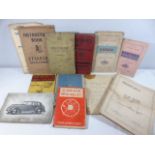 Assorted vintage books to include motoring manuals and maps