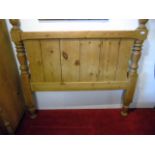 Rustic pine double headboard