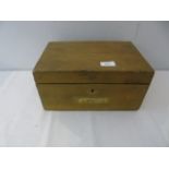 Antique pine box with original lock