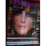 Box of playboy magazines from 1980 - 1982