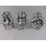 Set of 3 wise monkey money boxes