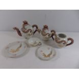 Oriental egg shell tea set