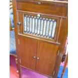 Unusual mahogany cased console gramophone by Aeolian with sound control