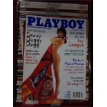 Box of vintage playboy magazines from 1990 - 1995