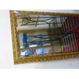 Large gilt framed mirror approx. 51" x 21"