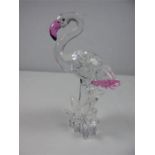 Swarovski figure of a flamingo unboxed