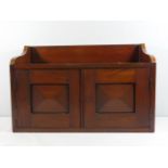 Antique mahogany wall cupboard complete with key