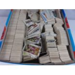 Large box of loose cigarette cards to include large qty of Wills